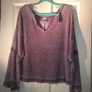 Free people oversized long sleeve top
